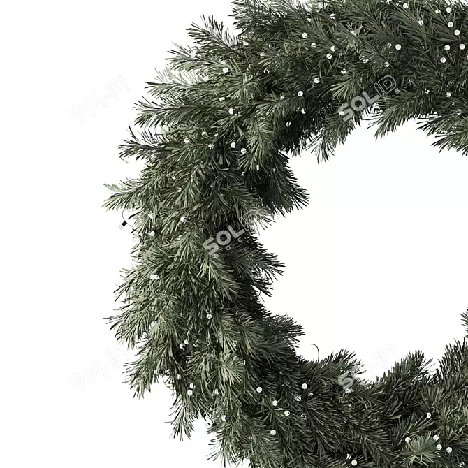 Festive Wreath Set of 4 3D model image 2