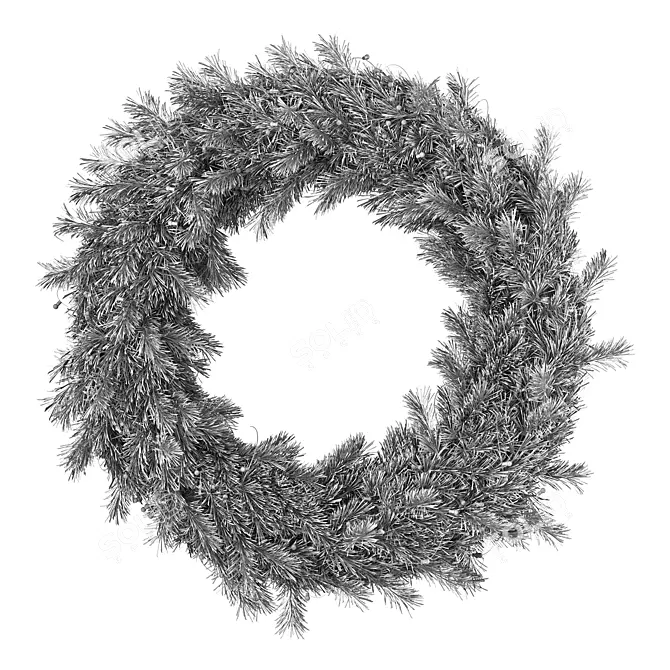 Festive Wreath Set of 4 3D model image 3