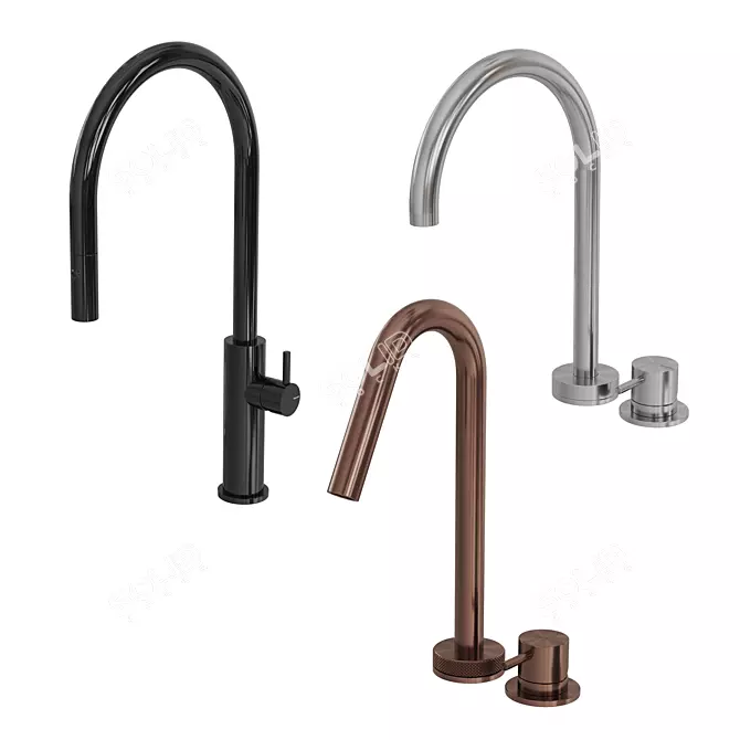 Fontealta Kitchen Faucet Collection 3D model image 4