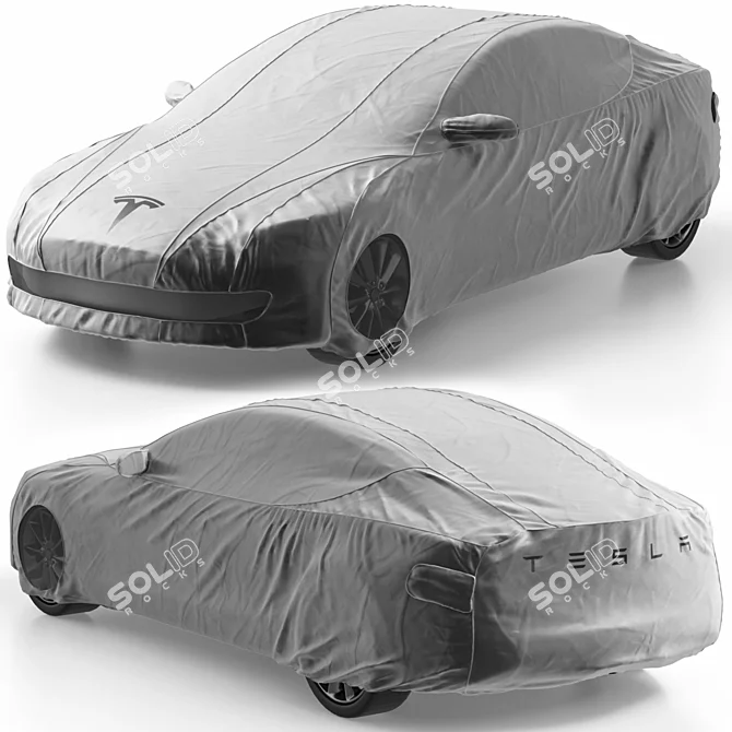 Urban Grey Tesla Model S Cover 3D model image 1