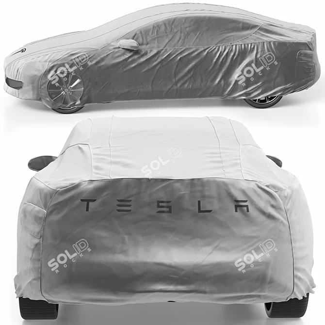 Urban Grey Tesla Model S Cover 3D model image 2