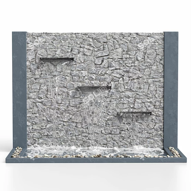 Waterfall Wall Decor 3D model image 11