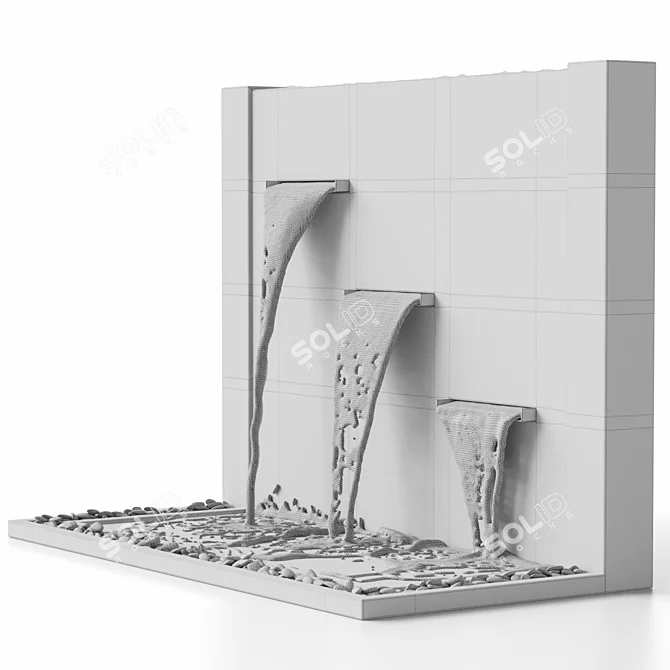 Waterfall Wall Decor 3D model image 13