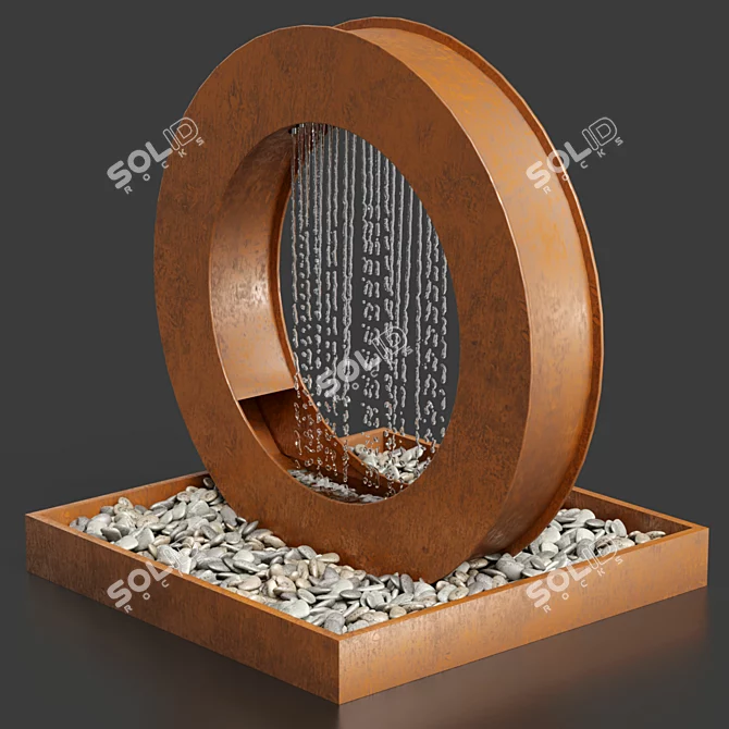 Customizable Outdoor Polyresin Water Fountains 3D model image 9