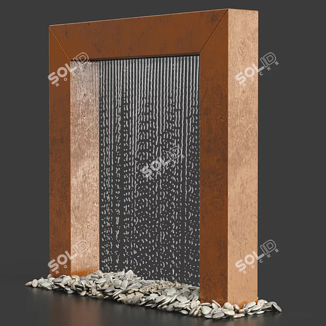 Customizable Outdoor Polyresin Water Fountains 3D model image 10