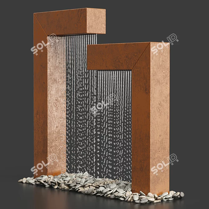 Customizable Outdoor Polyresin Water Fountains 3D model image 11