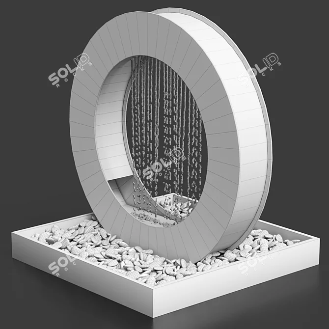 Customizable Outdoor Polyresin Water Fountains 3D model image 13