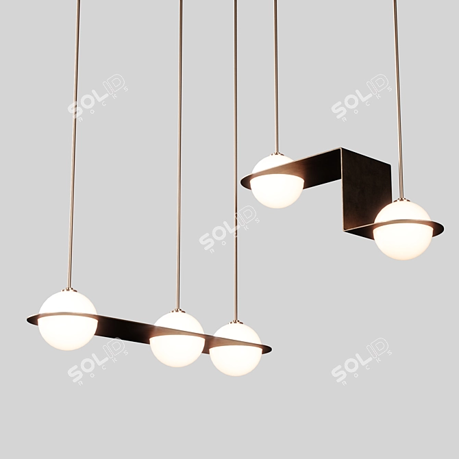 Elegant Pendant by Lamber & Fils 3D model image 4