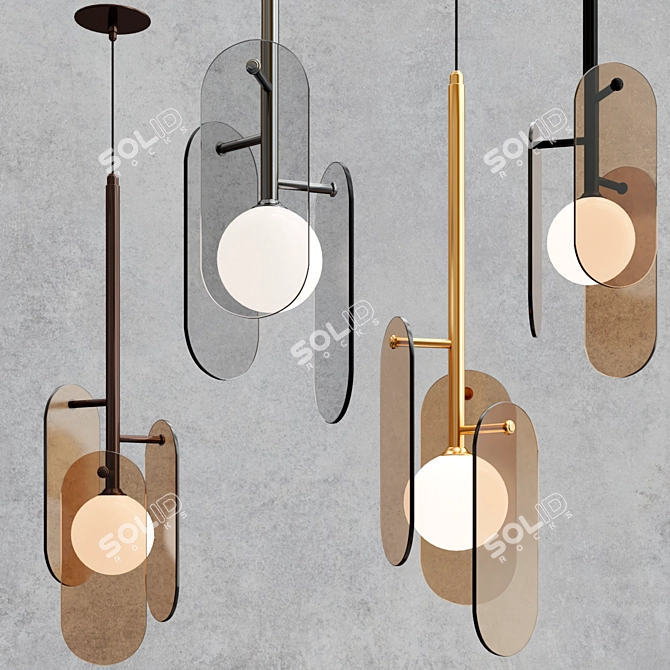 Modern Chic Megalith Pendant Lamps 3D model image 3