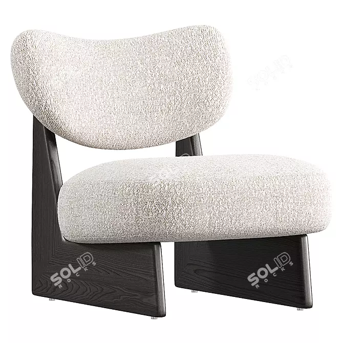 Luxury Solange Boucle Chair Model 3D model image 1