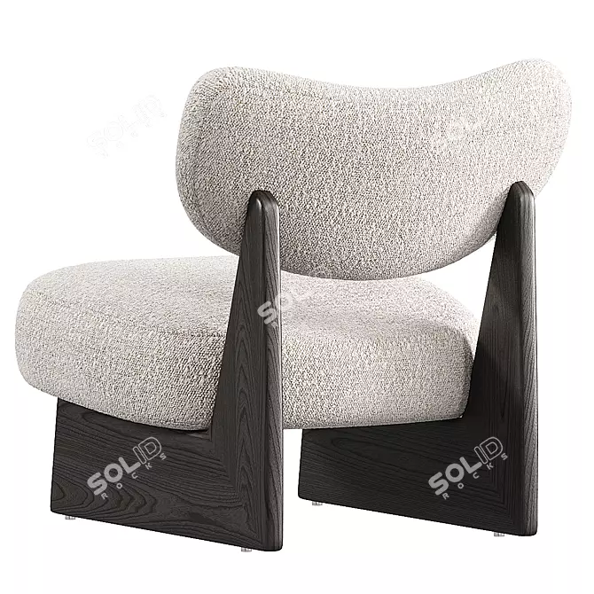 Luxury Solange Boucle Chair Model 3D model image 2