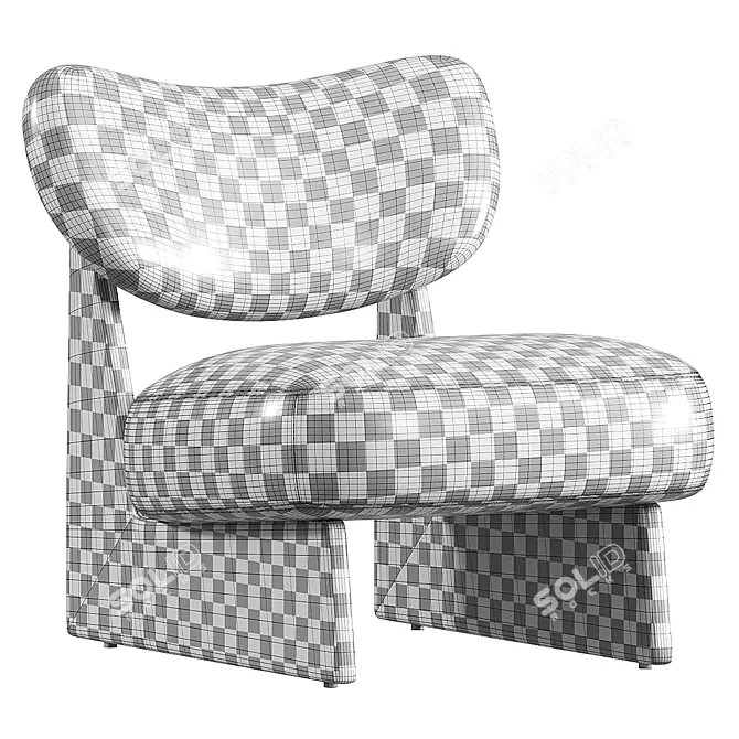 Luxury Solange Boucle Chair Model 3D model image 3