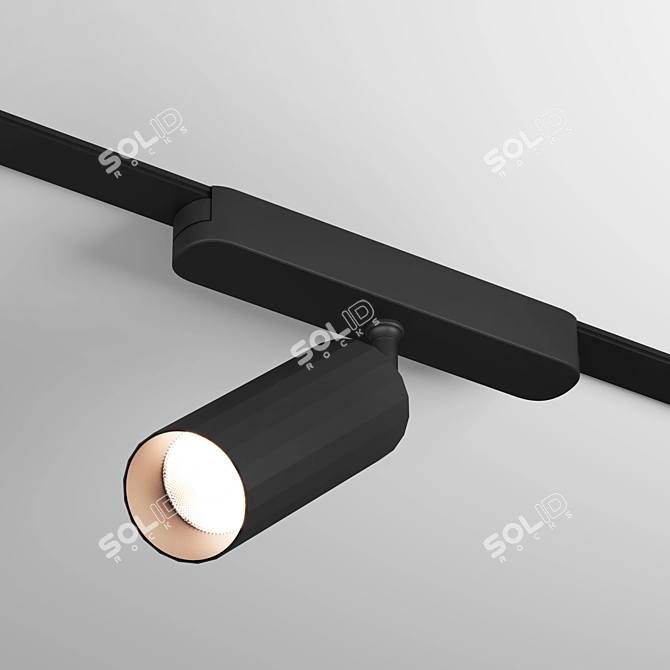 Magnetic Track LED Spotlights 3D model image 1