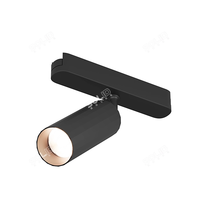Magnetic Track LED Spotlights 3D model image 2