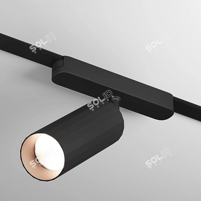 Magnetic Cylinder LED Track Light 3D model image 1