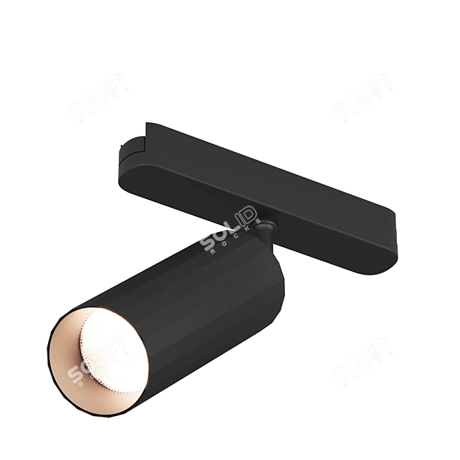 Magnetic Cylinder LED Track Light 3D model image 2