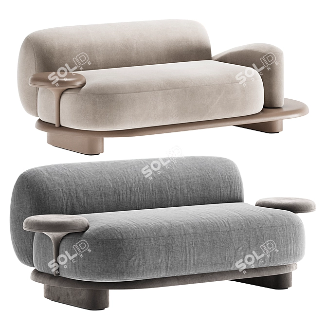 Modern Grumetto Sofa Design 3D model image 1