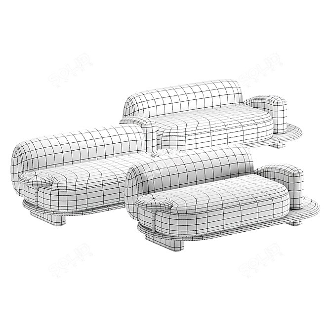 Modern Grumetto Sofa Design 3D model image 4