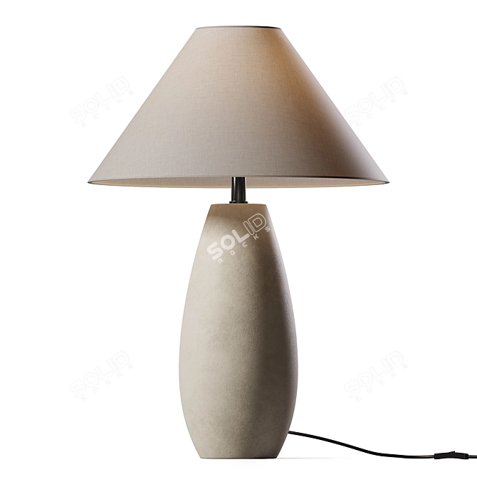 Elegant Ceramic Table Lamp 3D model image 1