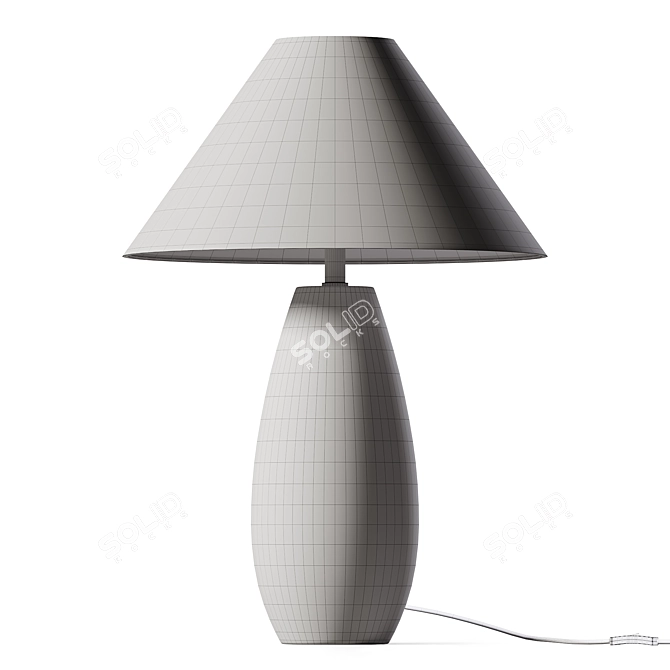 Elegant Ceramic Table Lamp 3D model image 2