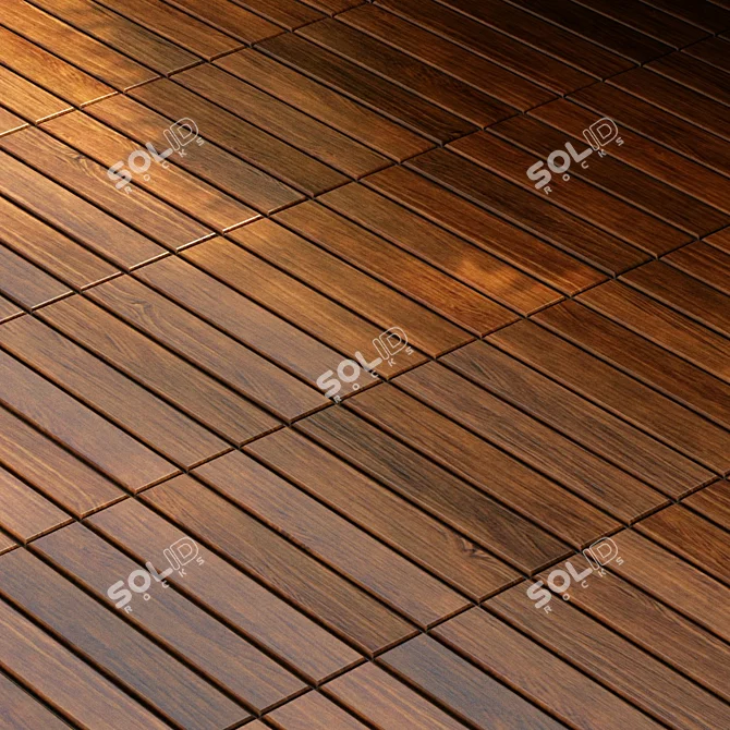  PBR Wood Parquet Texture Pack 3D model image 5