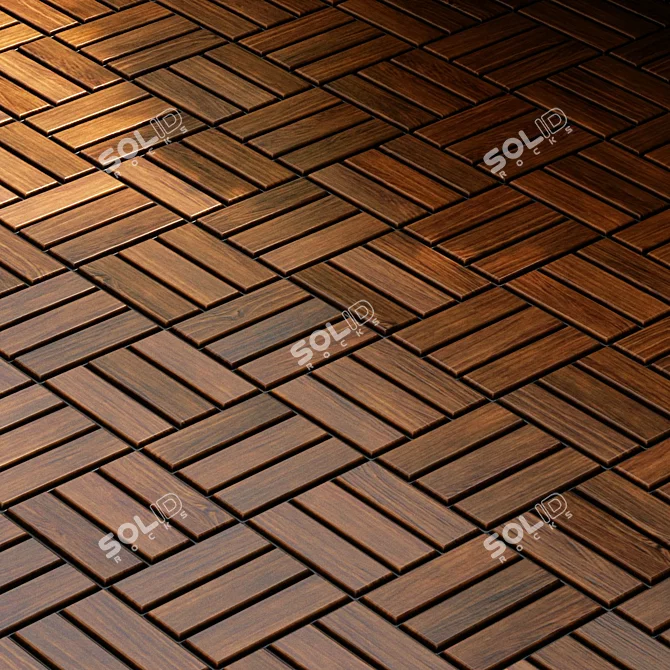  PBR Wood Parquet Texture Pack 3D model image 6