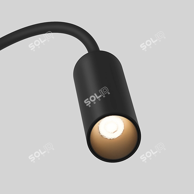 Magnetic LED Cylinder Track Light 3D model image 2