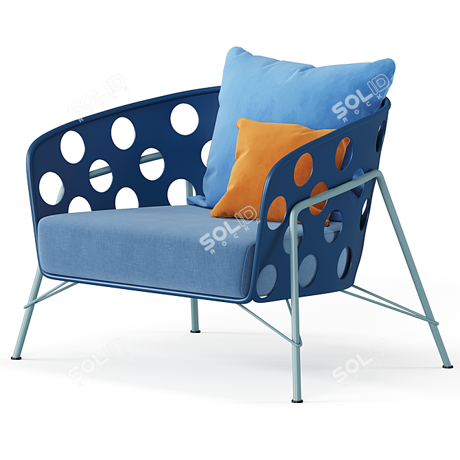 Bolle AP M TS Armchair: Modern Design Furnishing 3D model image 1