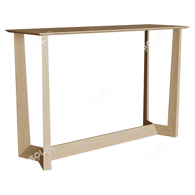 West Elm Stowe Entry Console 3D model image 1