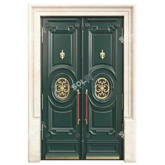 Classic Style Tempera Door 3D 3D model image 1