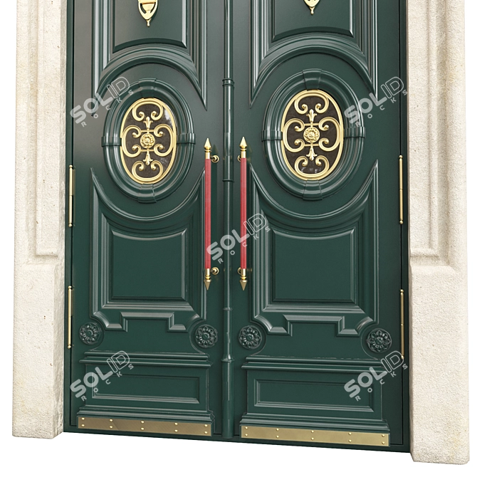 Classic Style Tempera Door 3D 3D model image 2