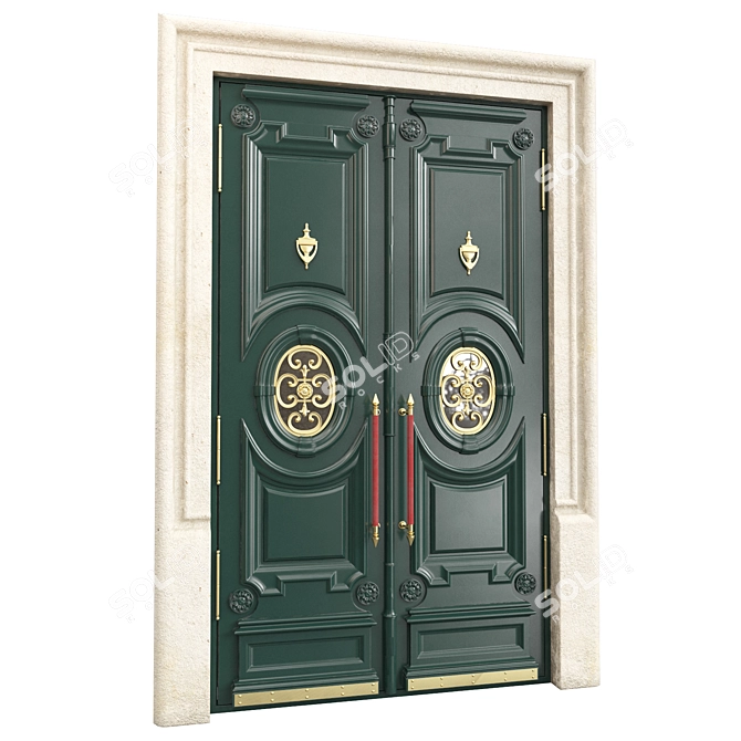 Classic Style Tempera Door 3D 3D model image 5