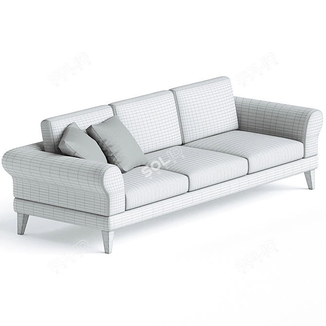 Elegant SONATA 3 Seater Sofa 3D model image 3
