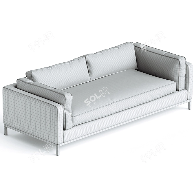 Modern Charcoal Sofa Stylish Design 3D model image 3