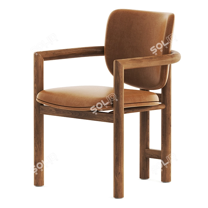 Modern Madeira Chair 2017 V-Ray 3D model image 2