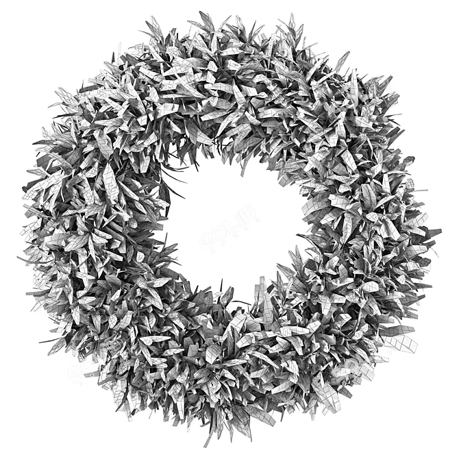 Rustic Wreath Set with 3D Formats 3D model image 3