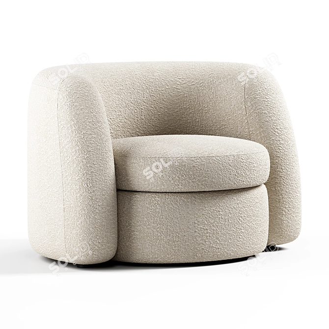 Seamless Texture 3D Armchair Model 3D model image 7