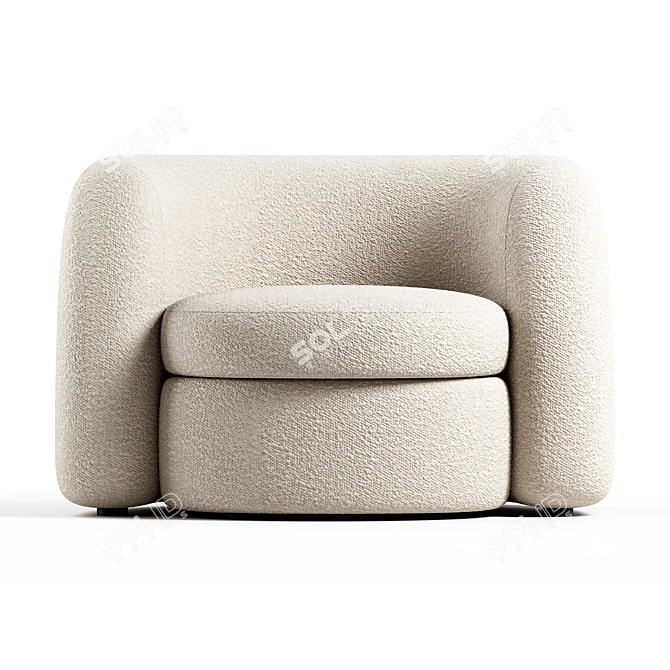 Seamless Texture 3D Armchair Model 3D model image 9