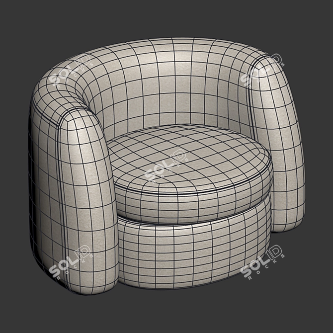 Seamless Texture 3D Armchair Model 3D model image 6