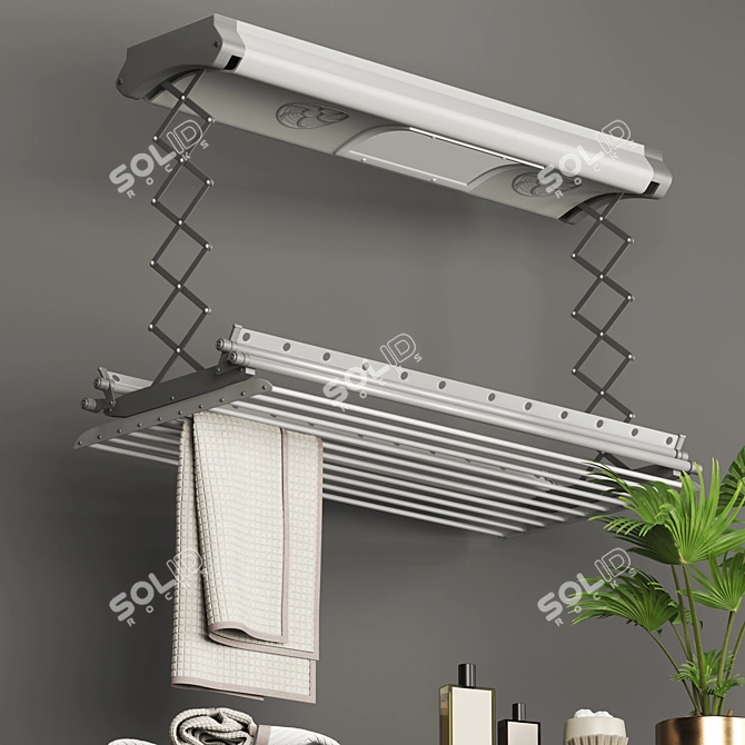 Ceiling Clothes Dryer Bath Set 3D model image 3