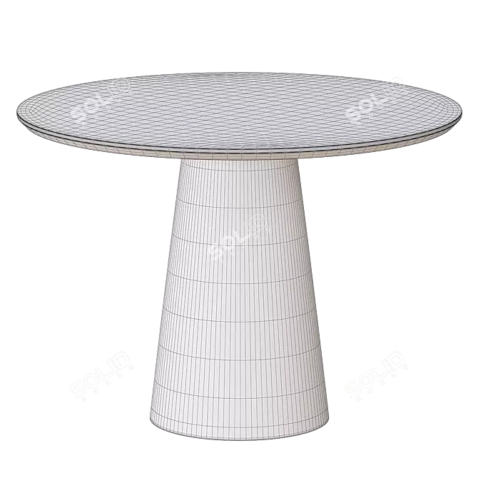 Modern Minimalist Decker Side Table 3D model image 3