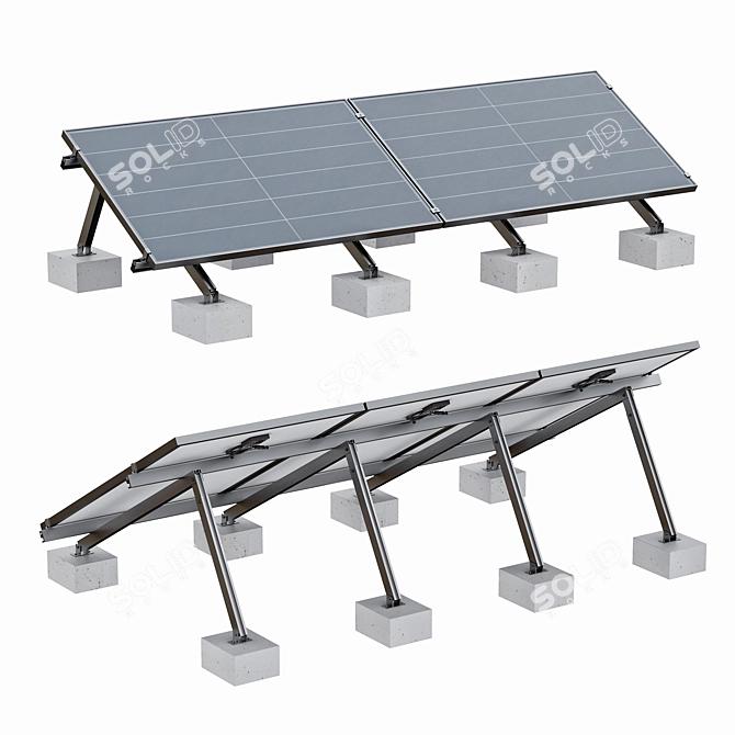 Title: Solar Panels for Eco-friendly Energy 3D model image 3