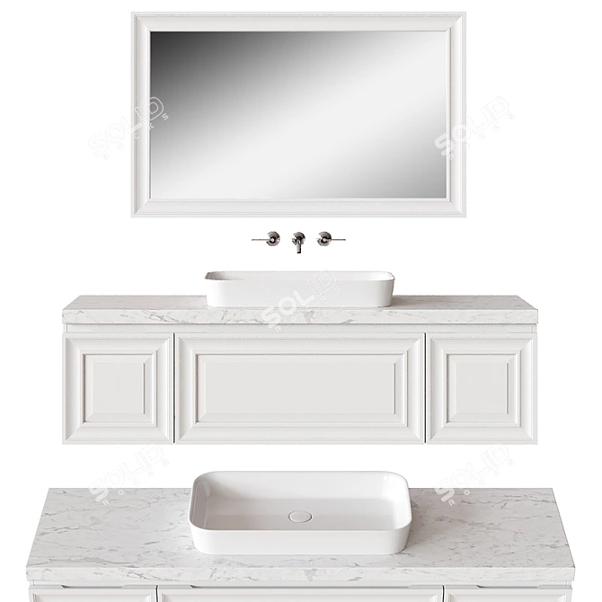 Classic Verona-Style Bathroom Set 3D model image 6