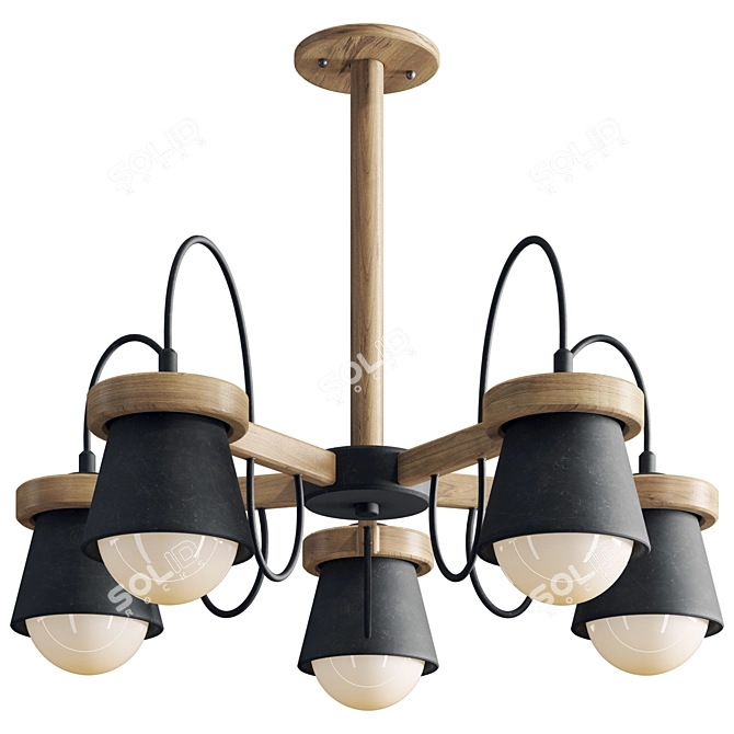 Natura B Chandelier Collection Set 3D model image 4