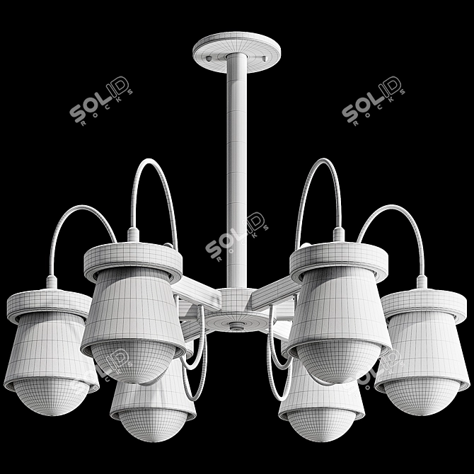 Natura B Chandelier Collection Set 3D model image 7