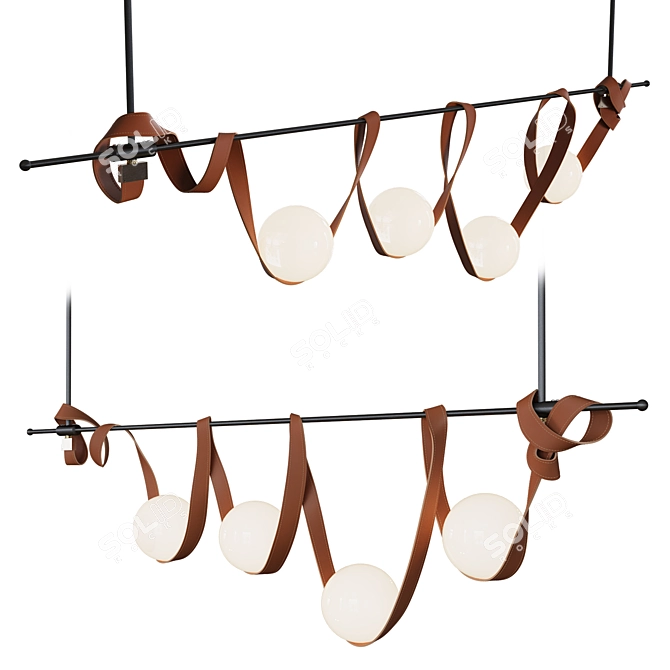 Scandinavian Pendant Light Abbacus Piut 3D model image 1
