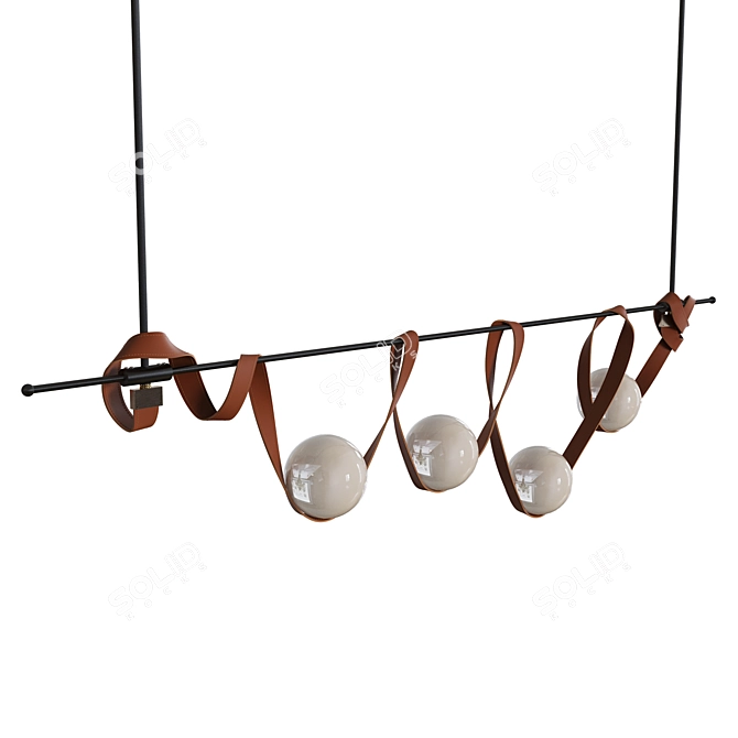 Scandinavian Pendant Light Abbacus Piut 3D model image 4