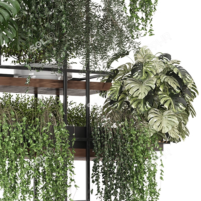 Metal Box Hanging Plant Set 3D model image 3