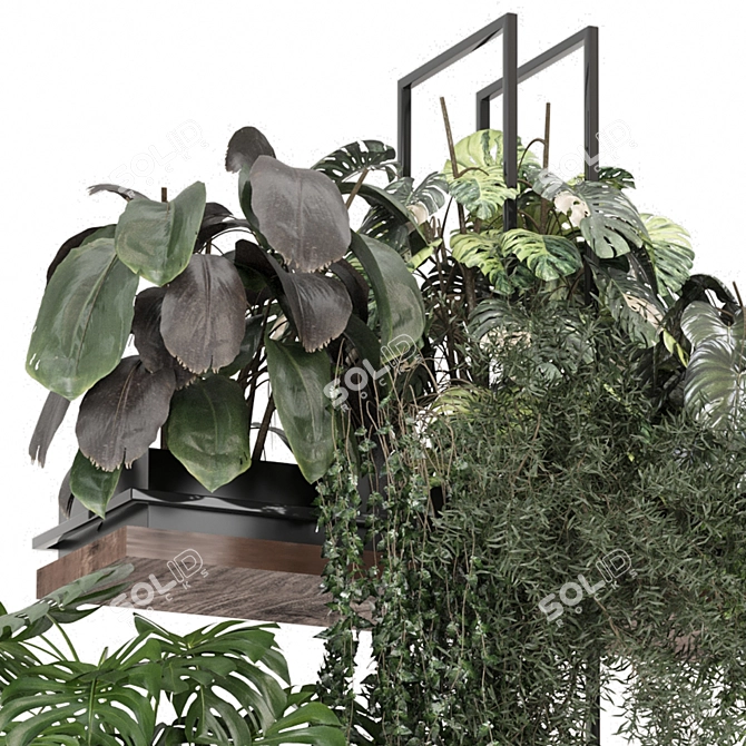 Metal Box Hanging Plant Set 3D model image 4