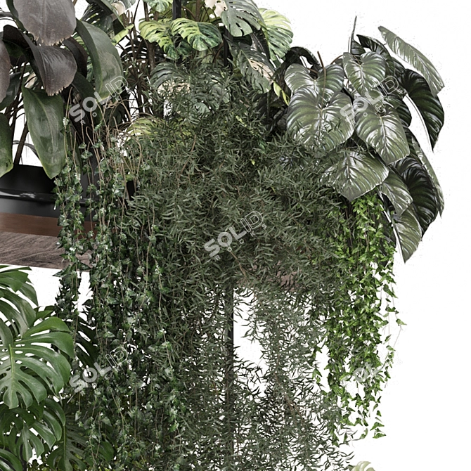 Metal Box Hanging Plant Set 3D model image 5